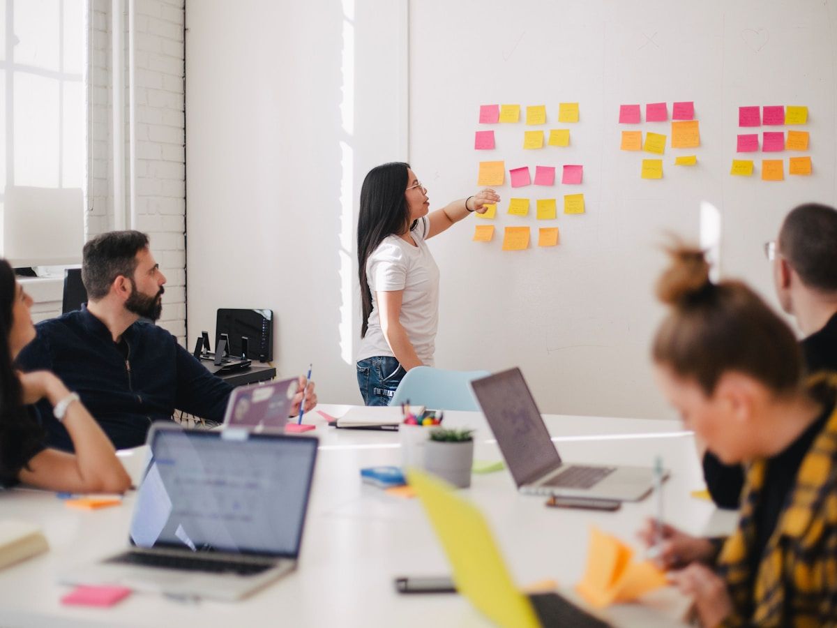 Entrepreneurs planning an agricultural business strategy together